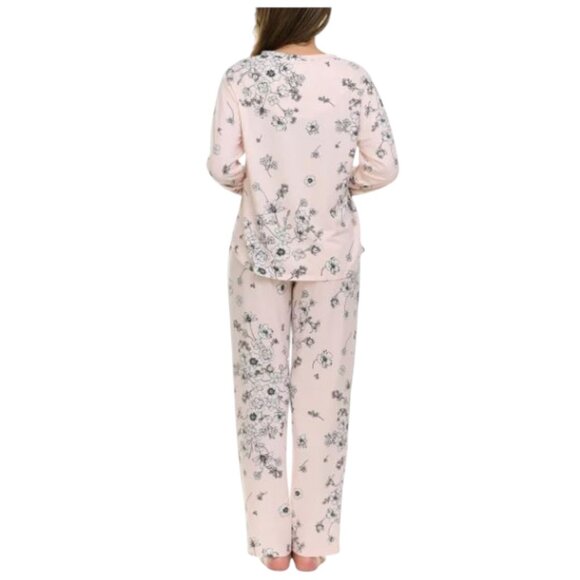 NWOT Flora Nikrooz Jessie Henley 2-pc PJ Pajama Set | Pink - Picture 3 of 7